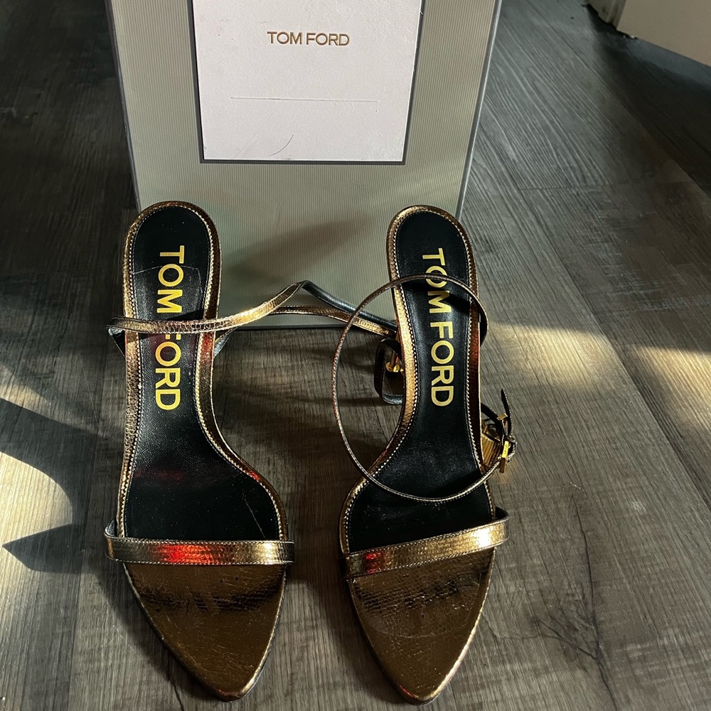 Tom Ford Women's Metallic Heels - Picture 3 of 11